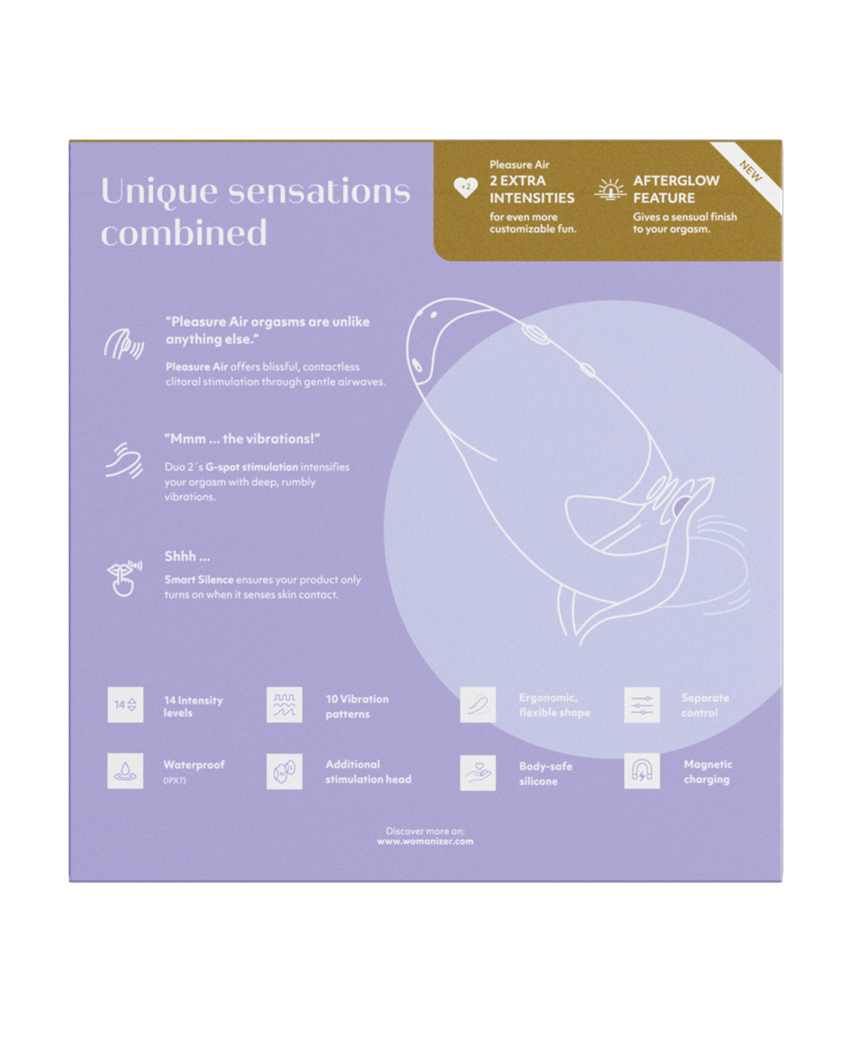 Womanizer Duo 2 Pleasure Air rabbit vibrator – Lilac (view 5)