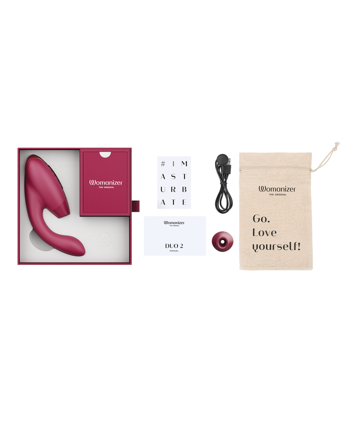 Womanizer Duo 2 Pleasure Air rabbit vibrator – Bordeaux (view 6)