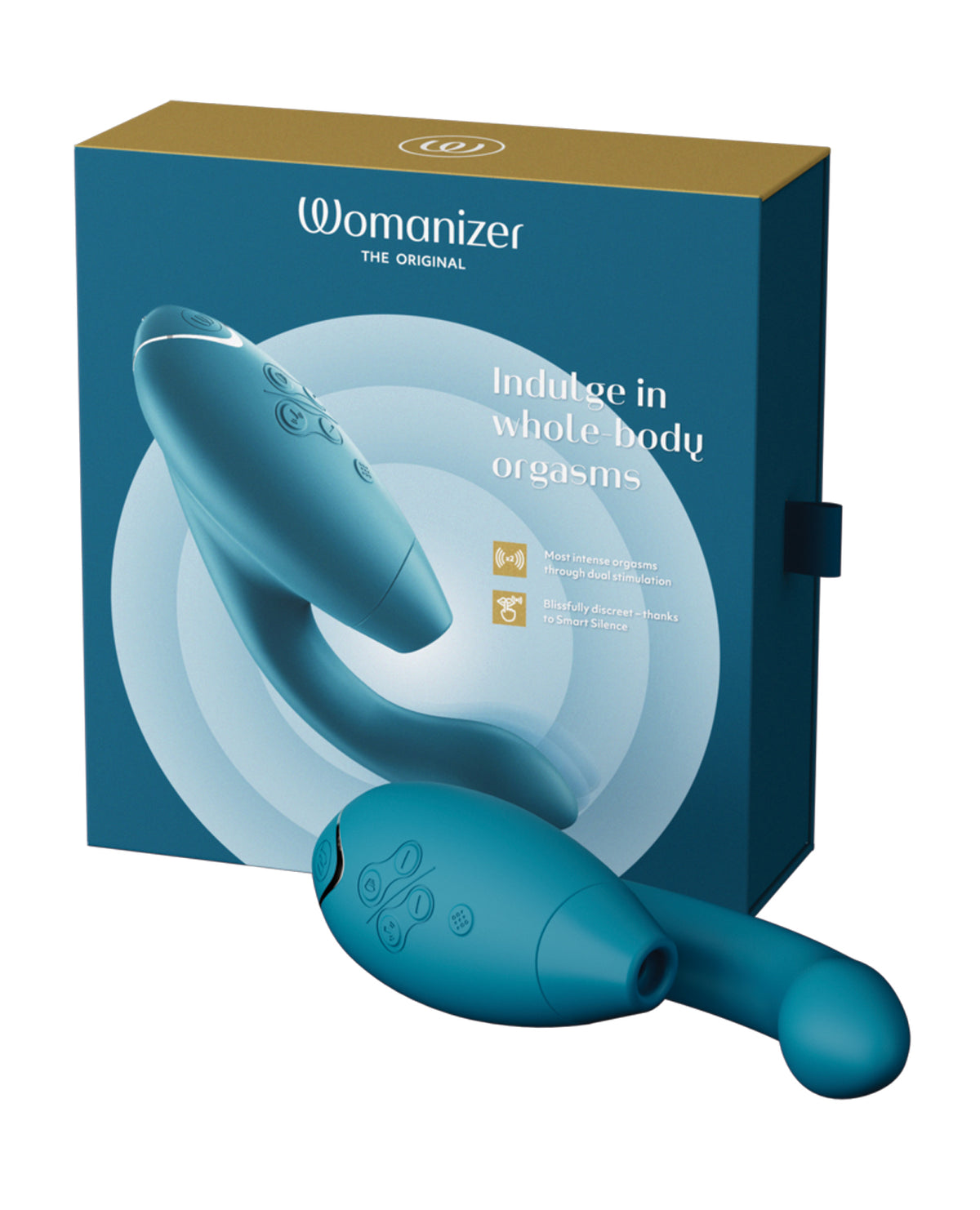 Womanizer Duo 2 Pleasure Air rabbit vibrator – Petrol