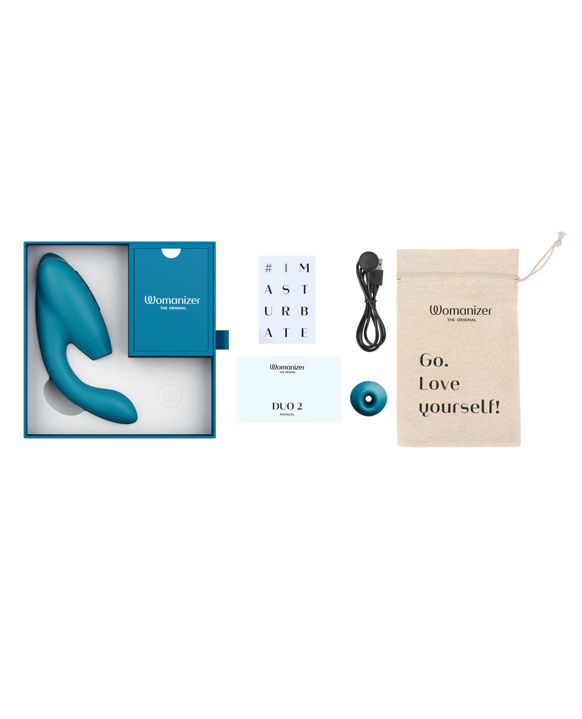 Womanizer Duo 2 Pleasure Air rabbit vibrator – Petrol (view 6)