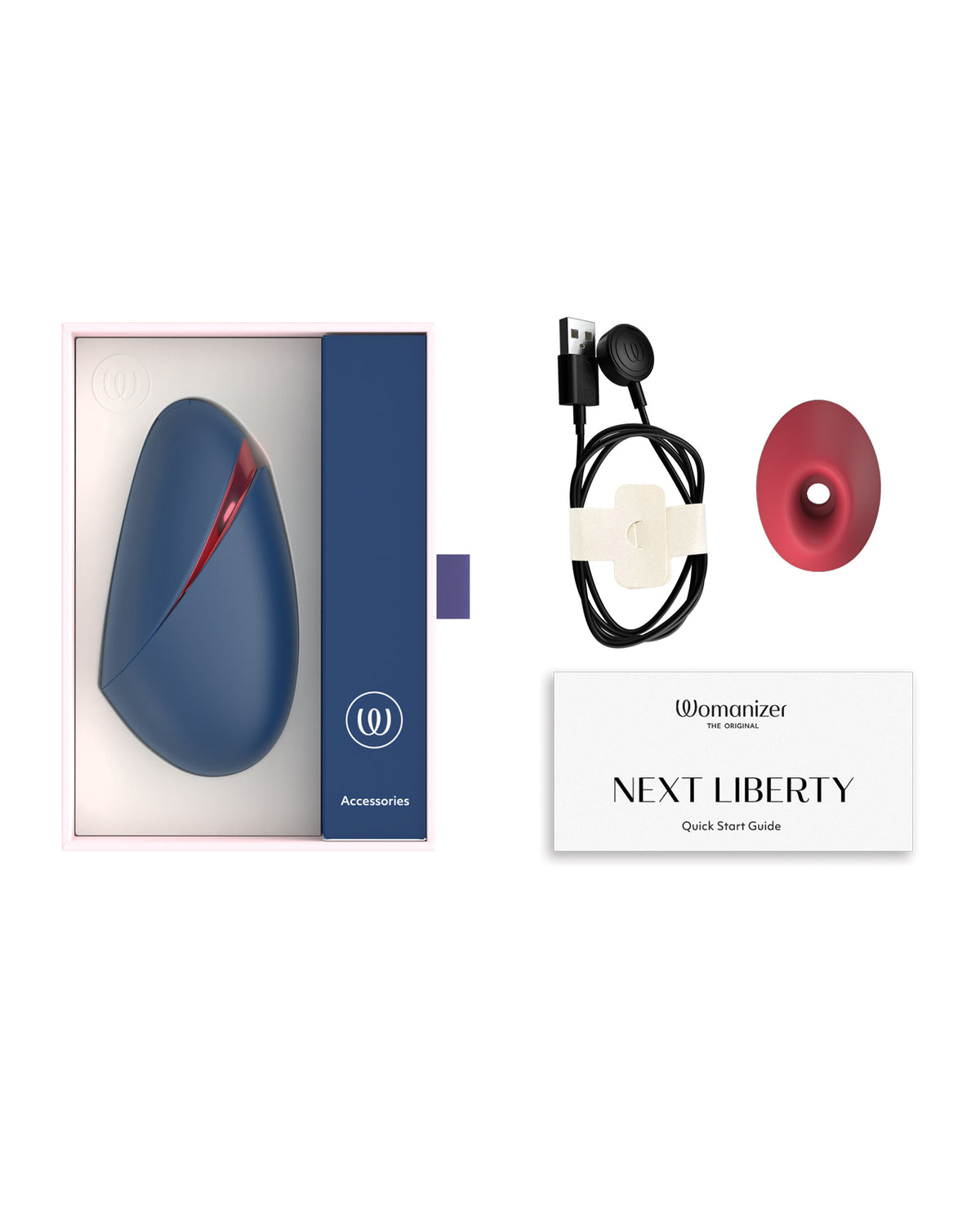 Womanizer Next Liberty compact clitoral stimulator – Blue/Red (view 6)